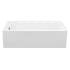 MTI Baths Cameron 4 Designer 60" Alcove Acrylic Soaking Tub with Left Drain Placement and Overflow - with Stream Technology White