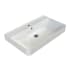 Nameeks Hera 31-1/2" Rectangular Ceramic Drop In/Wall Mounted Bathroom Sink with Overflow and Single Faucet Hole White