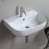 Nameeks Scarabeo Glam 22" Rectangular Ceramic Vessel or Wall Mounted Bathroom Sink with One Faucet Hole - Includes Overflow White