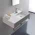 Nameeks Scarabeo Teorema 2.0 32" Rectangular Ceramic Wall Mounted Bathroom Sink with One Faucet Hole - Includes Overflow White
