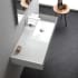 Nameeks Scarabeo Teorema 2.0 40" Rectangular Ceramic Vessel or Wall Mounted Bathroom Sink with One Faucet Hole - Includes Overflow White