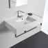 Nameeks Scarabeo Teorema 2.0 32" Rectangular Ceramic Wall Mounted Bathroom Sink with One Faucet Hole - Includes Overflow White