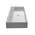 Nameeks Scarabeo 47-1/4" Ceramic Bathroom Sink for Vessel or Wall Mounted Installation with Holes Drilled for Two Faucets - Includes Overflow White