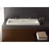 Nameeks Tecla 39-3/8" Ceramic Wall Mounted / Drop In Bathroom Sink with Two Faucet Holes at 18 Inch Centers - Includes Overflow White