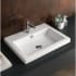 Nameeks Tecla 23-5/8" Ceramic Wall Mounted / Drop In Bathroom Sink with One Faucet Hole - Includes Overflow White