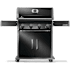 Napoleon Rogue 48,000 BTU 57 Inch Wide Liquid Propane Free Standing Grill with Wave Shaped Grates Black