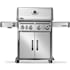 Napoleon Rogue PRO 62,000 BTU 61 Inch Wide Liquid Propane Free Standing Grill with Infrared Side Burner and Wave Shaped Grates Stainless Steel