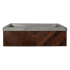 Native Trails Vintner's 18" Wall Mounted Rectangular NativeStone Vanity Set Cabernet / Ash