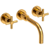 Newport Brass East Linear 1.2 GPM Wall Mounted Widespread Bathroom Faucet Aged Brass
