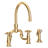 Newport Brass Chesterfield 1.8 GPM Widespread Bridge Kitchen Faucet Polished Brass Uncoated (Living)