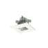 Nora Lighting Cobalt 4" Integrated LED Pinhole / Square Recessed Trim with 0-10V Trial/ELV Dimming - 750 Lumens, 3500K Matte Powder White