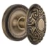 Nostalgic Warehouse Victorian Solid Brass Single Dummy Door Knob with Rope Rose Antique Brass