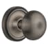 Nostalgic Warehouse New York Solid Brass Passage Door Knob Set with Classic Rose Plate and 2-3/8" Backset Antique Pewter