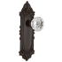 Nostalgic Warehouse Crystal Solid Brass Privacy Door Knob Set with Victorian Rose and 2-3/8" Backset Timeless Bronze