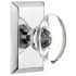 Nostalgic Warehouse Oval Clear Crystal Solid Brass Privacy Door Knob Set with Studio Rose and 2-3/8" Backset Bright Chrome