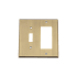 Nostalgic Warehouse New York Vintage 2 Gang Single Toggle and Single Rocker Light Switch Wall Cover Plate - GFI Antique Brass