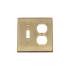 Nostalgic Warehouse New York Single Antique Vintage Combo 2 Gang Single Toggle and Duplex Outlet Wall Plate Cover Antique Brass