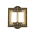 Nostalgic Warehouse Meadows Vintage Victorian 2 Gang Double Rocker Light Switch Plate Cover - GFI Antique Brass