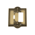 Nostalgic Warehouse Meadows Vintage 2 Gang Single Toggle and Single Rocker Light Switch Wall Cover Plate Antique Brass
