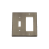 Nostalgic Warehouse New York Vintage 2 Gang Single Toggle and Single Rocker Light Switch Wall Cover Plate - GFI Antique Pewter