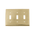 Nostalgic Warehouse New York Antique Vintage 3 Gang Triple Toggle Light Switch Wall Cover Plate Polished Brass