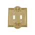 Nostalgic Warehouse Meadows Victorian 2 Gang Double Toggle Light Switch Wall Plate Cover Polished Brass