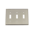 Nostalgic Warehouse New York Antique Vintage 3 Gang Triple Toggle Light Switch Wall Cover Plate Satin Nickel