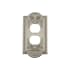 Nostalgic Warehouse Meadows 1 Gang Victorian Vintage Restoration Duplex Wall Outlet Cover Satin Nickel