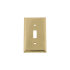 Nostalgic Warehouse New York Vintage 1 Gang Single Toggle Light Switch Wall Cover Plate Unlacquered Brass