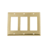 Nostalgic Warehouse New York Antique Vintage 3 Gang Triple Rocker Light Switch Plate Wall Cover - GFI Unlacquered Brass