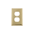 Nostalgic Warehouse New York Vintage 1 Gang Single Duplex Wall Outlet Cover Unlacquered Brass