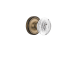 Nostalgic Warehouse Vintage Crystal Egg and Dart Passage Door Knob Set with Classic Rose and 2-3/4" Backset Antique Brass