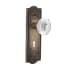 Nostalgic Warehouse Vintage Crystal Egg and Dart Passage Door Knob Set with Meadows Rose, 2-3/8" Backset and Decorative Keyhole Antique Brass