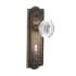 Nostalgic Warehouse Vintage Crystal Egg and Dart Passage Door Knob Set with Meadows Rose, 2-3/4" Backset and Decorative Keyhole Antique Brass