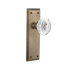 Nostalgic Warehouse Vintage Crystal Egg and Dart Dummy Door Knob Set with New York Rose Antique Brass