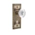 Nostalgic Warehouse Vintage Crystal Egg and Dart Privacy Door Knob Set with Craftsman Rose, 2-3/4" Backset and Decorative Keyhole Antique Brass