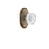 Nostalgic Warehouse Vintage Crystal Meadows Passage Door Knob Set with Cottage Rose and 2-3/4" Backset Antique Brass