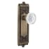 Nostalgic Warehouse Vintage Crystal Meadows Single Dummy Door Knob with Egg & Dart Rose Antique Brass
