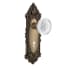 Nostalgic Warehouse Vintage Crystal Meadows Vintage Skeleton Key Retrofit Door Knob Set with Victorian Rose Antique Brass