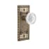 Nostalgic Warehouse Vintage Crystal Meadows Passage Door Knob Set with Craftsman Rose and 2-3/8" Backset Antique Brass