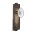Nostalgic Warehouse Vintage Crystal Victorian Single Dummy Door Knob with Meadows Rose Antique Brass