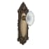 Nostalgic Warehouse Vintage Crystal Victorian Passage Door Knob Set with Victorian Rose and 2-3/4" Backset Antique Brass
