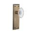Nostalgic Warehouse Vintage Crystal Victorian Privacy Door Knob Set with New York Rose and 2-3/8" Backset Antique Brass