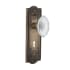 Nostalgic Warehouse Vintage Crystal Victorian Passage Door Knob Set with Meadows Rose, 2-3/8" Backset and Decorative Keyhole Antique Brass
