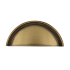 Nostalgic Warehouse Soleil 3 Inch Center to Center Cup Cabinet Pull Antique Brass