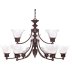 Nuvo Lighting Empire 9 Light 32" Wide Chandelier Old Bronze