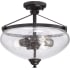 Nuvo Lighting Laurel 3 Light 15-1/2" Wide Semi-Flush Bowl Ceiling Fixture Sudbury Bronze