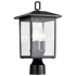 Nuvo Lighting Jamesport 3 Light 15" Tall Post Light with Clear Glass Shade Matte Black