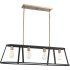 Nuvo Lighting Chassis 4 Light 40" Wide Linear Chandelier Copper Brushed Brass / Matte Black