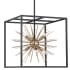 Nuvo Lighting Spirefly 6 Light 17" Wide Sputnik Chandelier Matte Black / Burnished Brass